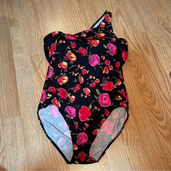 Newport News Swim one‎ shoulder one piece swimsuit 14 - Picture 1 of 5